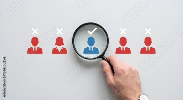 Fototapeta HR selection process, choosing the right candidate