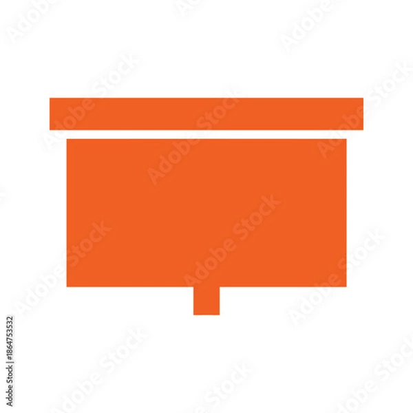 Obraz Orange Chat Bubble Icon