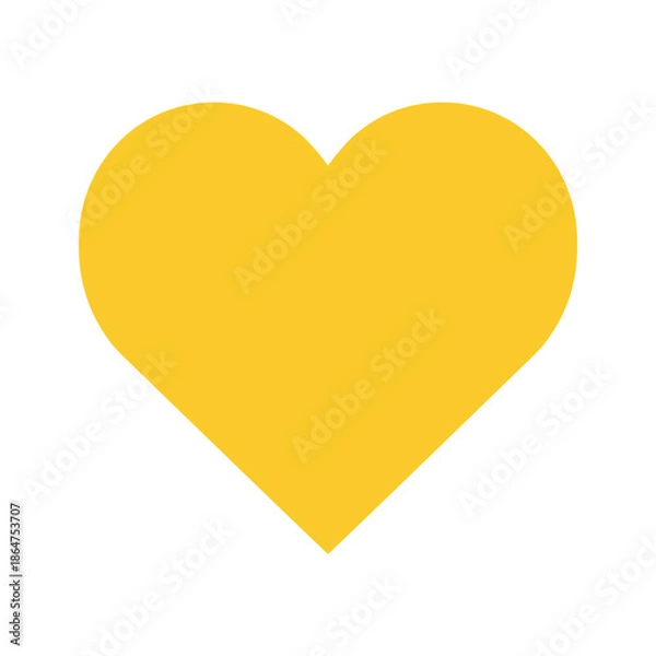 Obraz Yellow Heart Icon
