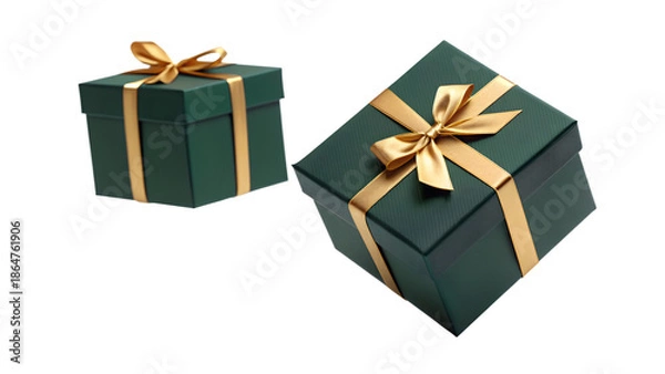 Obraz golden gift box
