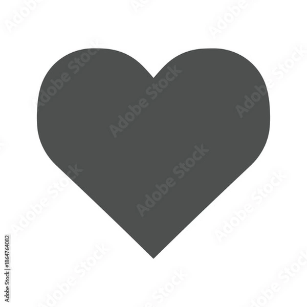 Obraz Black Heart Icon Vector Illustration
