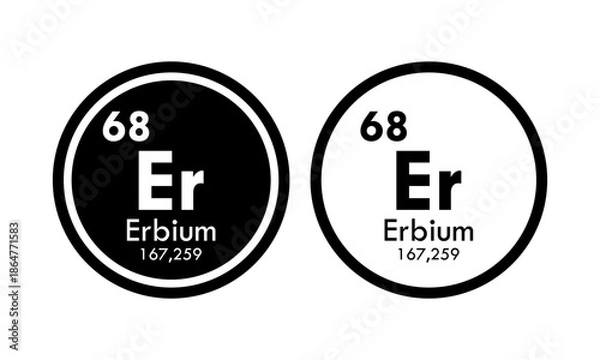Obraz Erbium icon set. vector template illustration  for web design