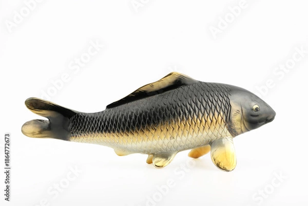 Obraz 鉄製の黒い鯉の置物