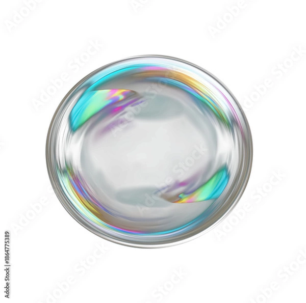 Obraz Soap Bubbles Overlay Effect on Transparent Background