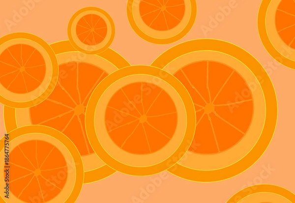 Obraz seamless background with oranges
