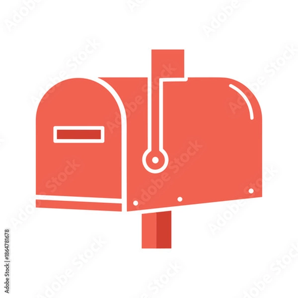 Obraz Red Mailbox Vector Illustration