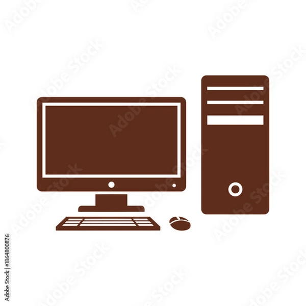 Fototapeta Computer System Icon Illustration