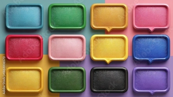 Obraz Speech frame, Colorful collection.