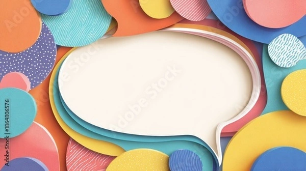 Obraz Speech frame, Colorful collection.