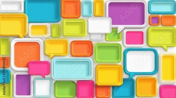 Obraz Speech frame, Colorful collection.