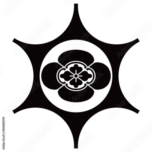 Obraz 家紋です。鞠挟みに木瓜といいます。