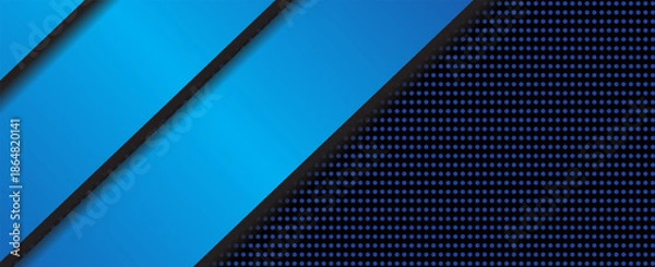 Obraz Blue Background. Dark blue abstract background geometry shine and layer element vector for presentation design. Vector design