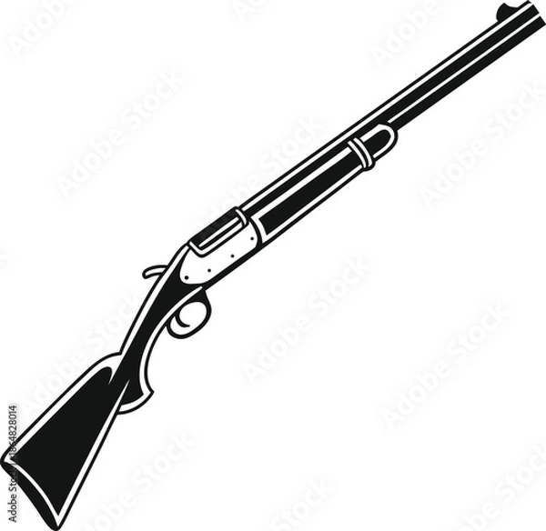 Fototapeta assault rifle vector illustration