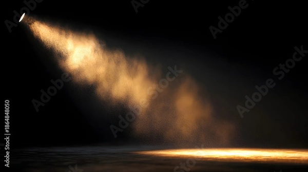 Obraz Dramatic spotlight on dark stage