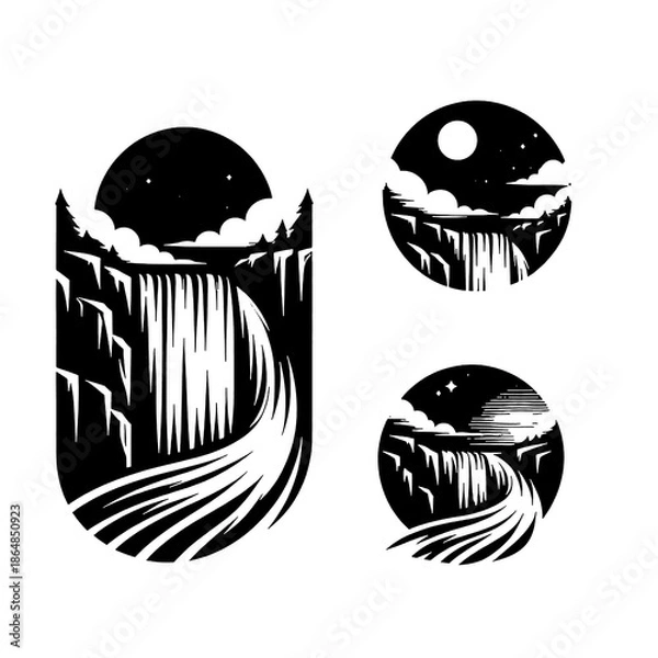 Obraz waterfall in the mountains