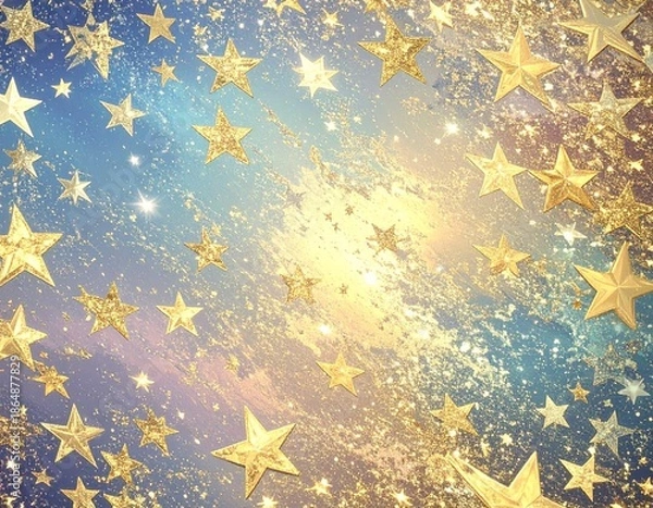 Obraz ゴールドスターの背景