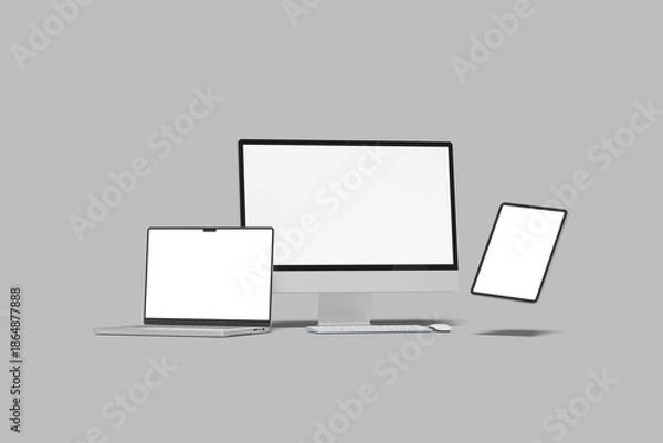 Fototapeta multi devices blank mockup template