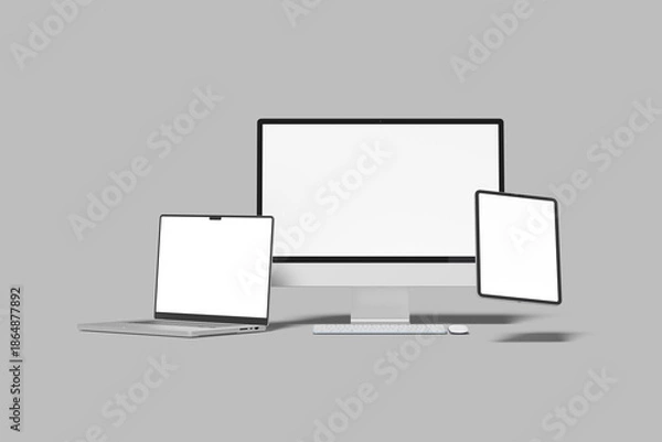 Fototapeta multi devices blank mockup template