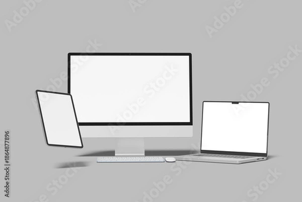 Fototapeta multi devices blank mockup template