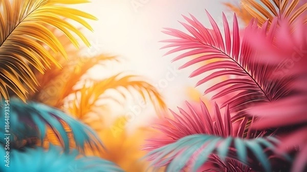 Obraz palm tree in the wind