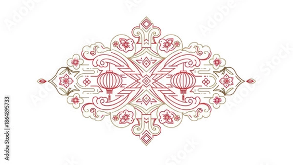 Obraz Ornate Floral Pattern Design Element 1.