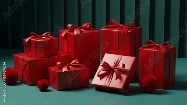 Fototapeta red gift box