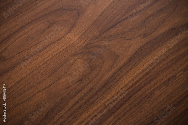 Obraz walnut wood table texture background