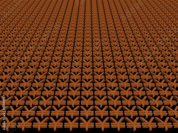 Fototapeta Yen 3d render symbol foreground illustration