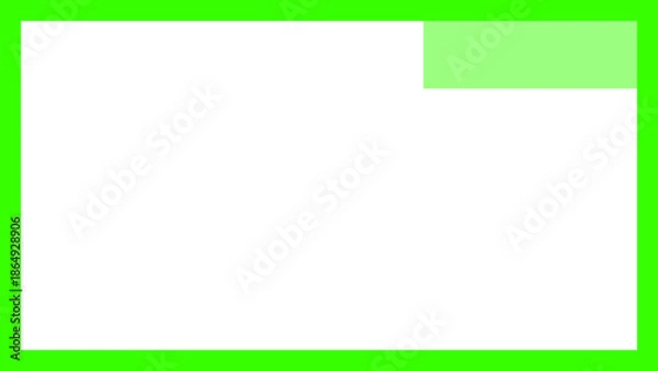 Obraz カラーフレームのテロップデザイン：緑