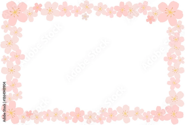 Obraz pink flower frame