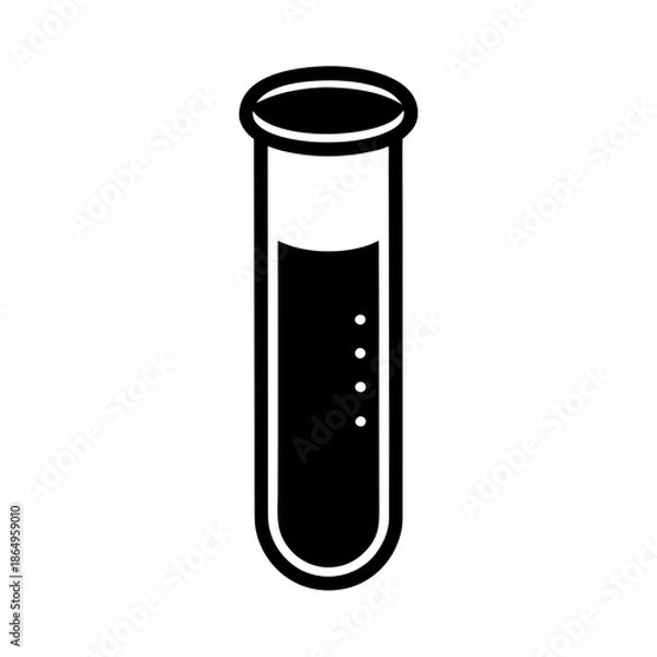 Obraz glass test tube science simple design vector