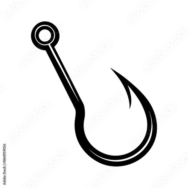 Obraz fishing hook sharp simple design vector illustration.