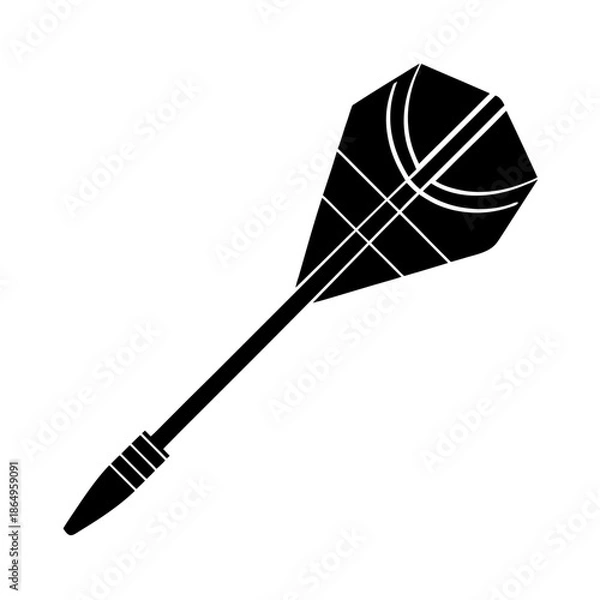 Obraz thrown dart game simple design vector illustration.