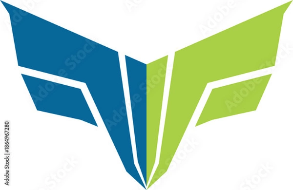 Obraz abstract wing eagle simple vector logo vector illustration