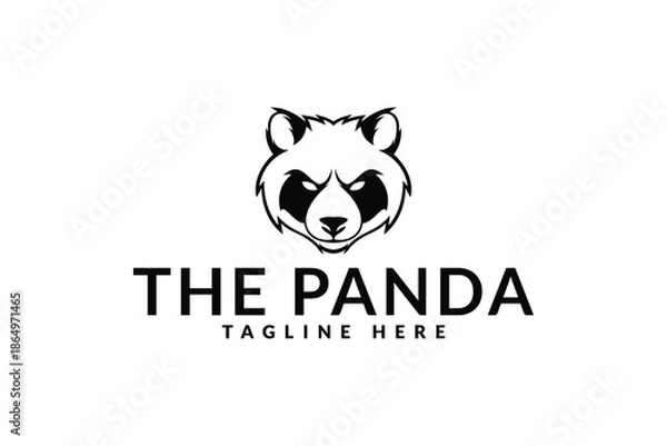 Fototapeta panda logo icon vector illustration