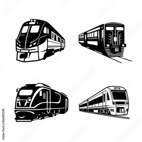 Obraz transportation icons set