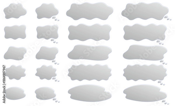 Fototapeta モヤモヤふきだしフレームセット