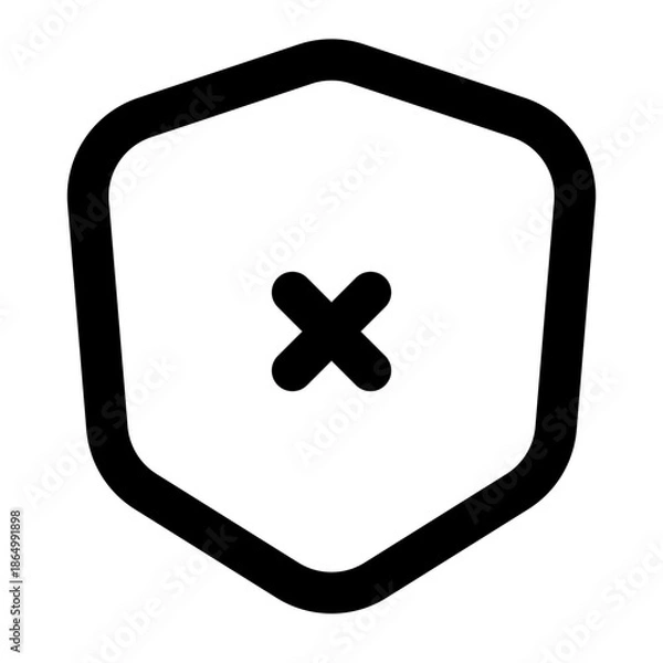 Obraz security outline icon set