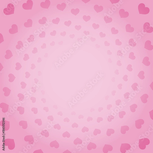 Obraz ハートマークが広がる正方形イラスト