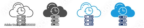 Obraz data backup icon set with multi style