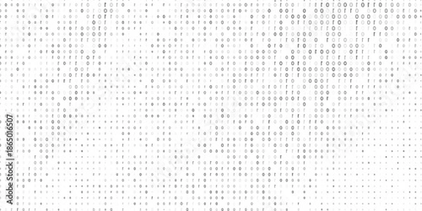 Obraz Stream binary code. Binary code matrix. Background on screen from numbers 0 and 1. Computer matrix. Numbers on screen. Binary code. Graphic data, decryption, algorithm, encryption element.