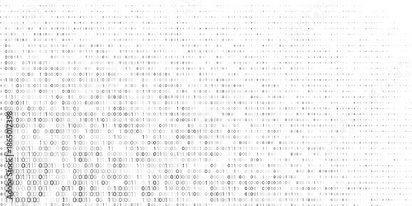 Obraz Stream binary code. Binary code matrix. Background on screen from numbers 0 and 1. Computer matrix. Numbers on screen. Binary code. Graphic data, decryption, algorithm, encryption element.