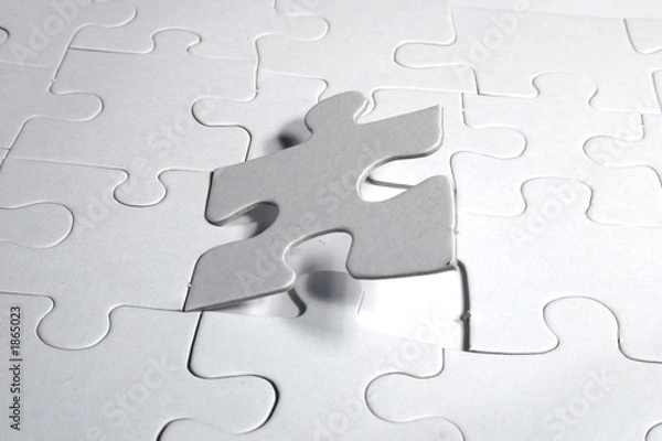 Obraz blank white jigsaw puzzle