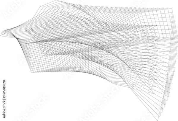 Obraz modern black lines background, creative dynamic pattern, vector costruction