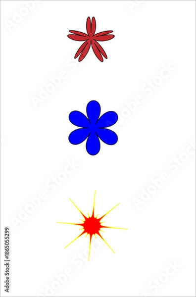 Obraz abstract flower vector illustration