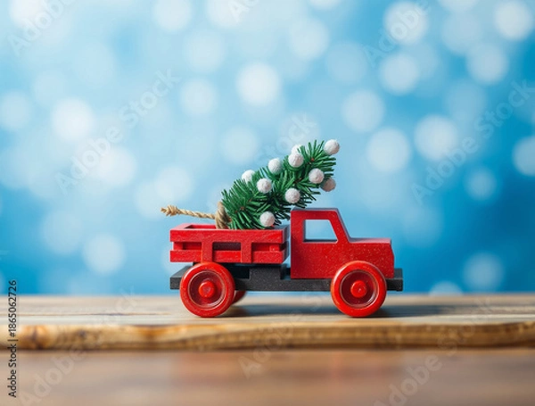 Obraz christmas toy tractor