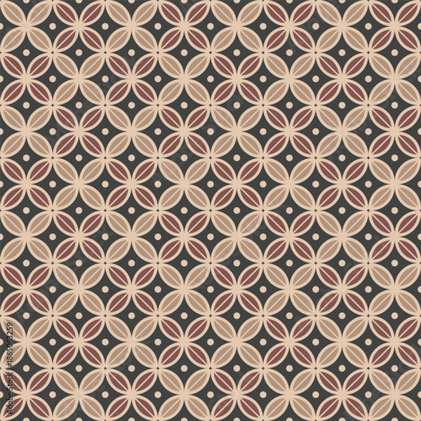 Obraz Elegant Repeating Petal Circle Shape Retro Floral Background Seamless Pattern