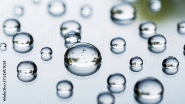 Obraz Reflections on water drops