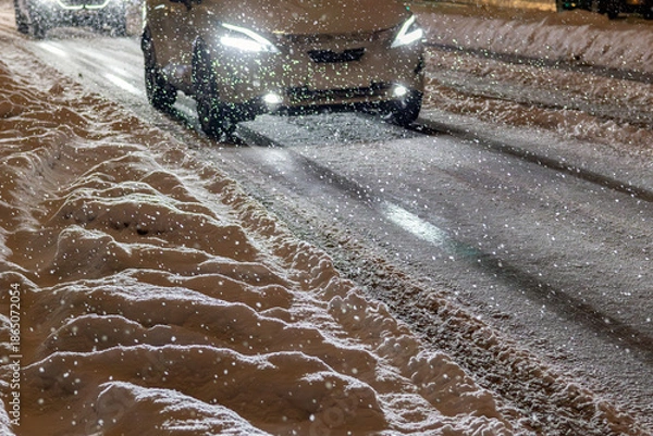 Obraz snow-covered road