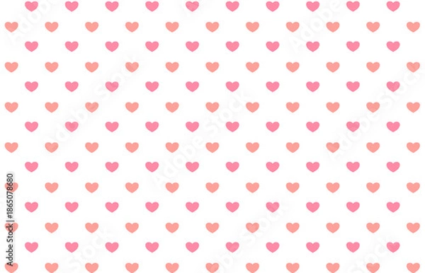 Obraz 赤とピンクのハート柄　背景素材